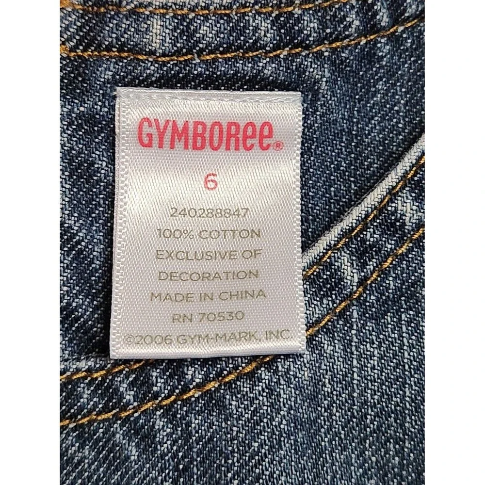 Vintage Gymboree Blue Denim Dress with Embroidery Size 6